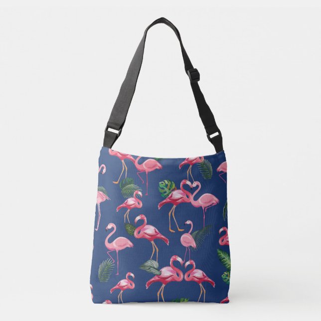 Flamingos Kärlek Mönster 2 Axelväska (Framsida)