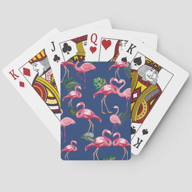Flamingos Kärlek Mönster 2 Casinokort (Baksidan)