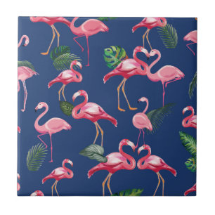 Flamingos kärlek mönster 2 kakelplatta