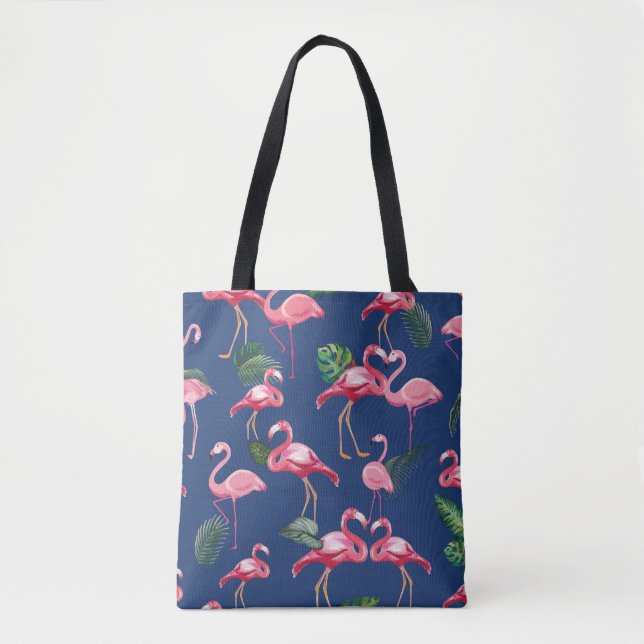 Flamingos kärlek mönster 2 tygkasse (Framsida)