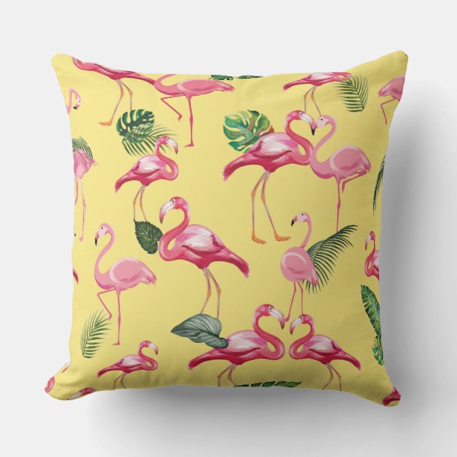 Flamingos kärlek mönster 3 kudde (Framsida)