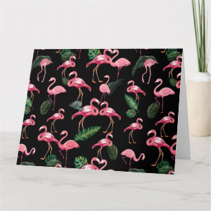 Flamingos Kärlek Mönster 4 Tack Kort