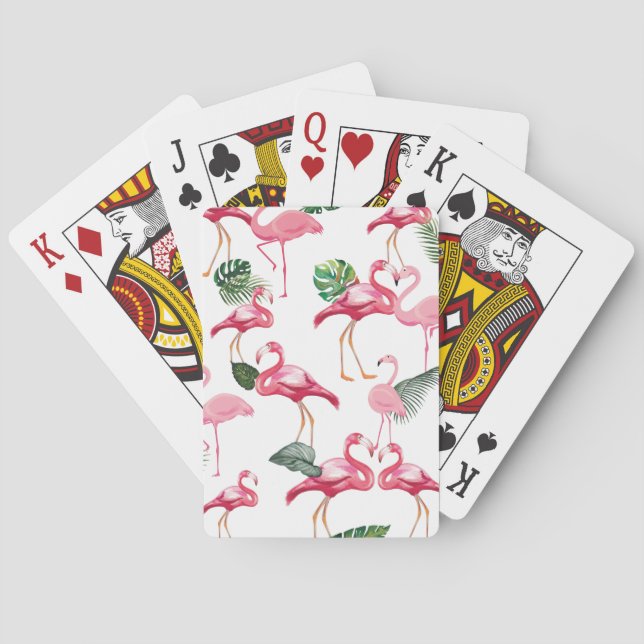Flamingos Kärlek Mönster Casinokort (Baksidan)