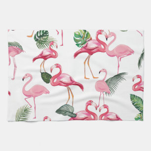 Flamingos Kärlek Mönster Kökshandduk