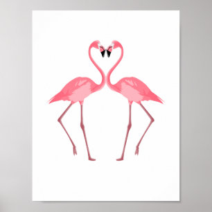 Flamingos Kärlek Rosa Flamingos Poster