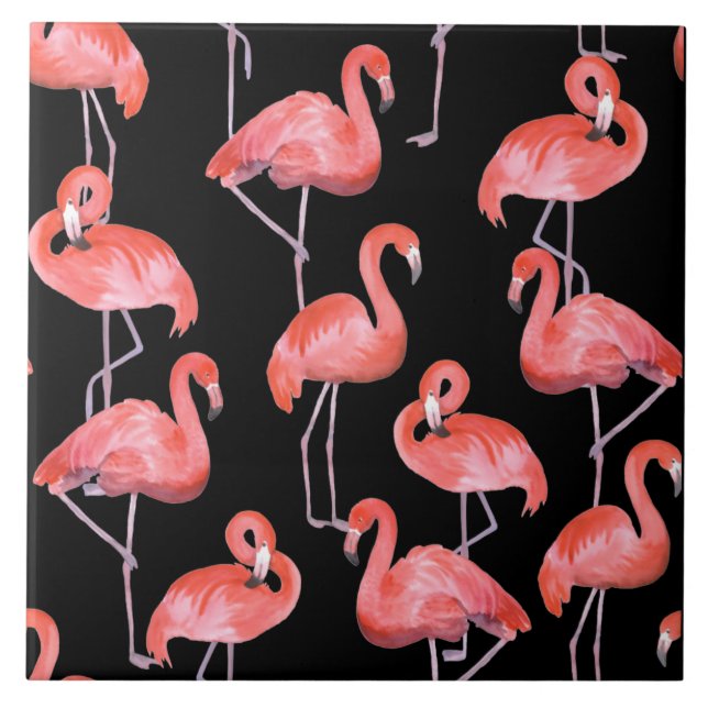 Flamingos Keramiska Plattor Kakelplatta (Framsidan)