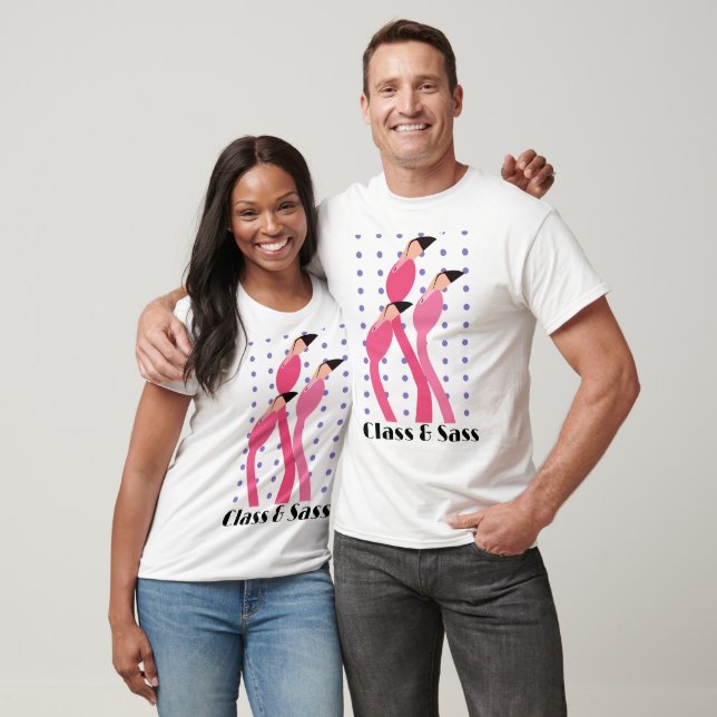 Flamingos Klass och Stil T Shirt (Unisex)