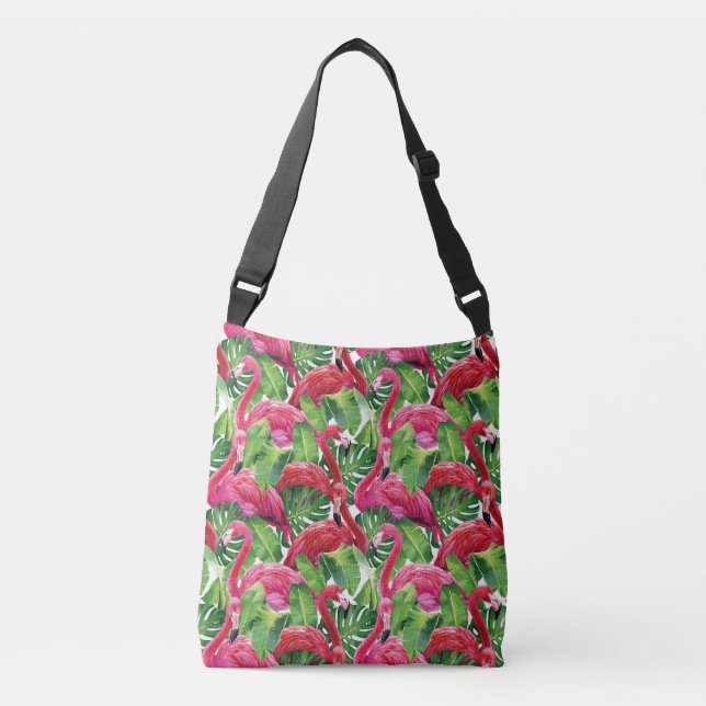 Flamingos korskropp Tote Bag Axelväska (Framsida)