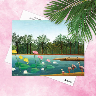 Flamingos liggande Henri Rousseau Vykort