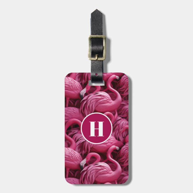 Flamingos Luggage Tag Bagagebricka (Vertikal Framsida)