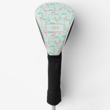 Flamingos Monogram Tropisk Fågel Rosa Grön