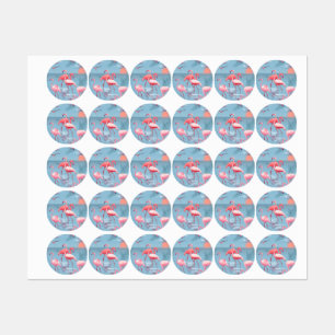 Flamingos Mönster 1 Klistermärke