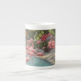 Flamingos Mugg Benporslin Mugg