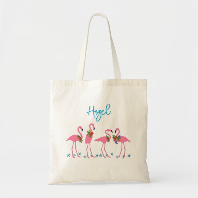 Flamingos Namn Mall Brudtjänstpresent Tygkasse (Framsidan)