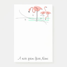 Flamingos Ocean Trio 3 "Text" Post-it Block