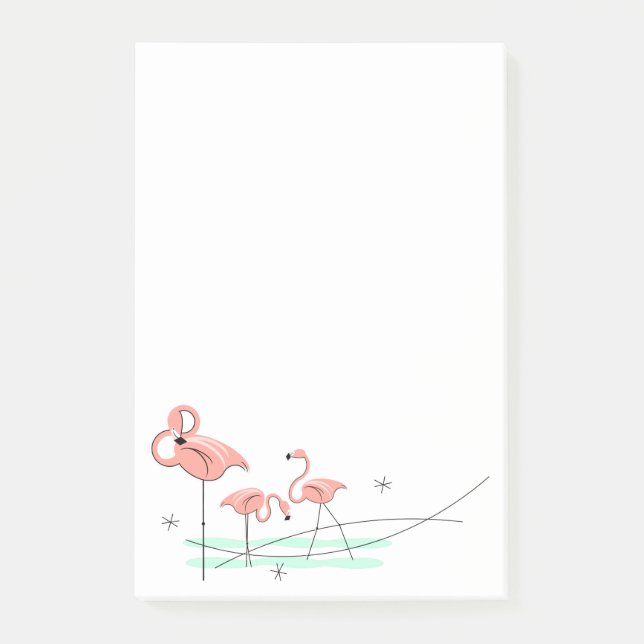 Flamingos Ocean Trio Post-it Block (Framsida)