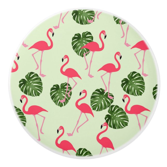 Flamingos och Löv Tropical Knopp (Framsidan)