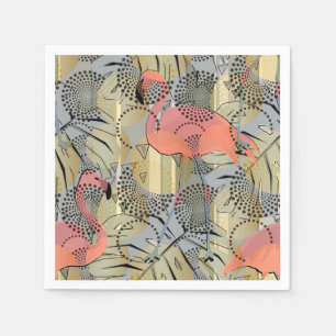 Flamingos på abstraktens bakgrund. pappersservett