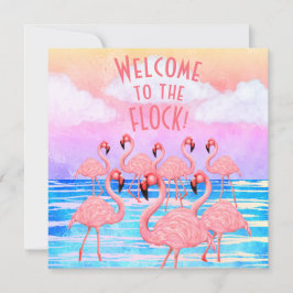 Flamingos på Paradkort Greeting Card Kort