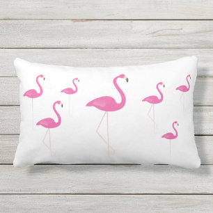 Flamingos på utomhus- vit - kudde