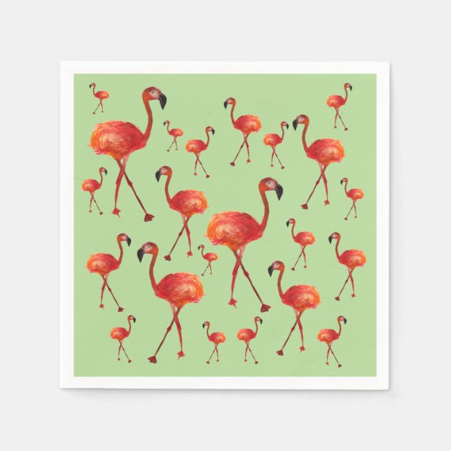 Flamingos Pappra Napkins Pappersservett (Framsidan)