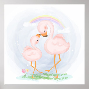 Flamingos poster