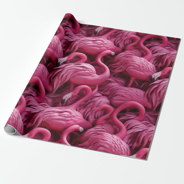 Flamingos Presentpapper (Utrullad)