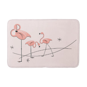 Flamingos Rosa Badbad i Trio Badrumsmatta