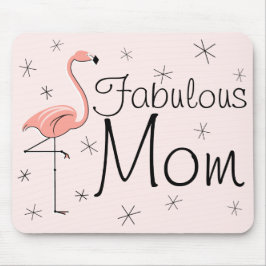 Flamingos Rosa ’Fabulous Mamma’ mousepad Musmatta