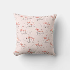 Flamingos Rosa Flerkontrollerad bakruta Kudde