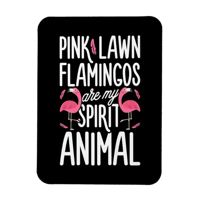 Flamingos | Rosa Gräsmatta Flamingos är ett spritd Magnet (Vertikal)