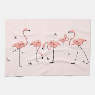Flamingos Rosa Group kökshandduk