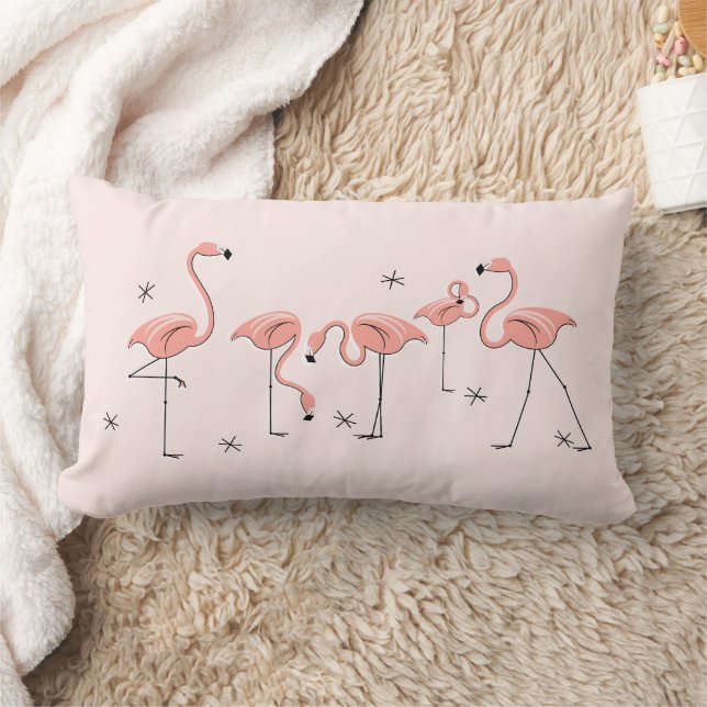 Flamingos Rosa Group lumbar Lumbarkudde (Filt)