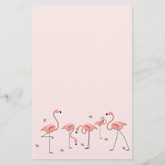 Flamingos Rosa Group-papper Brevpapper (Framsida)