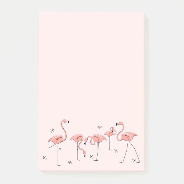 Flamingos Rosa Group Post-it Block (Framsida)