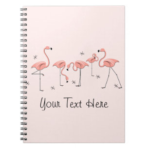Flamingos Rosa Group Text notebook Anteckningsbok