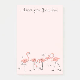 Flamingos Rosa Group "Text" Post-it Block