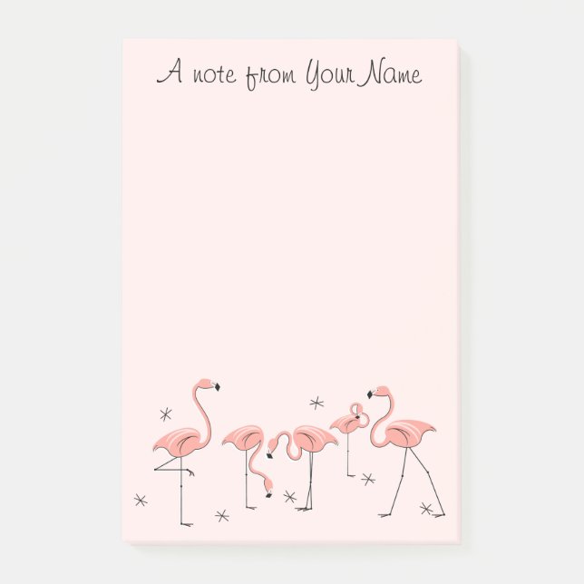 Flamingos Rosa Group "Text" Post-it Block (Framsida)