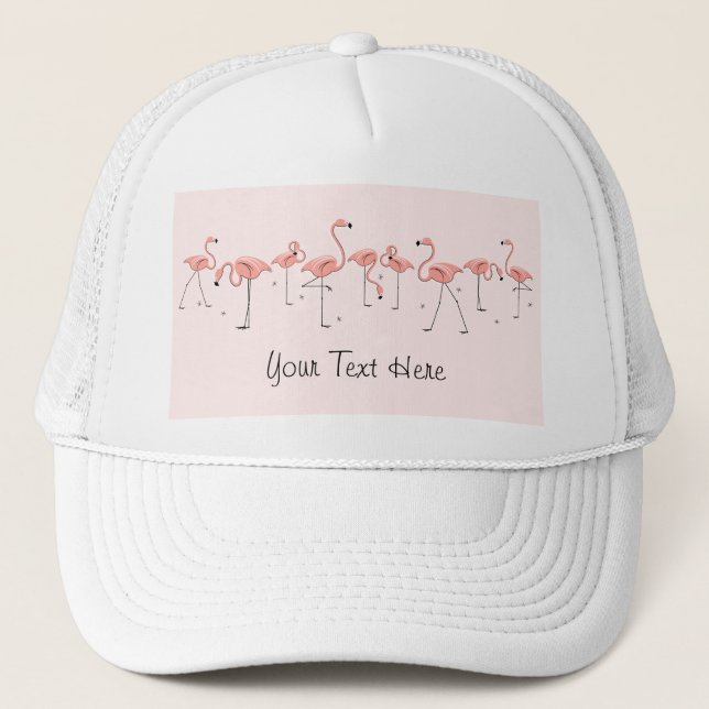 Flamingos Rosa grupp 'Text' chaufförshatt Truckerkeps (Framsida)