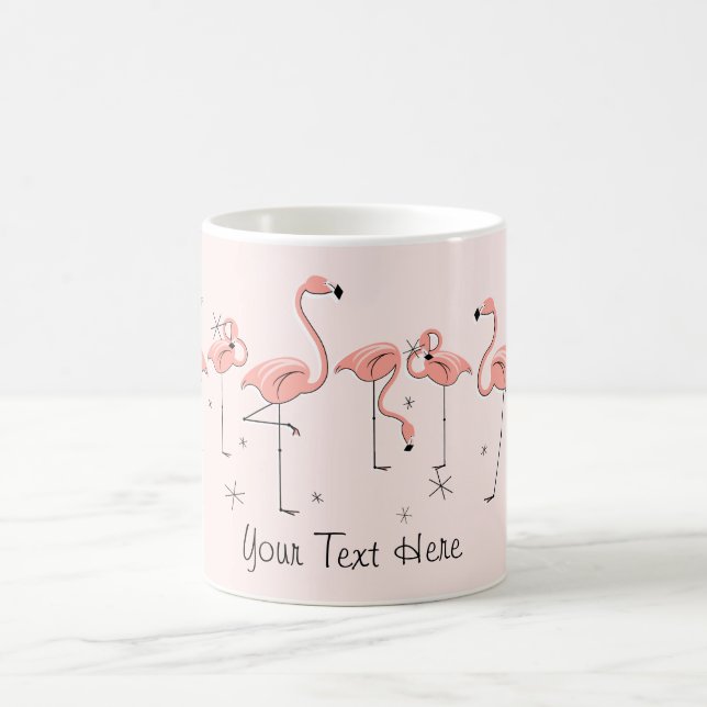 Flamingos Rosa Line 'Text' mugg (Center)