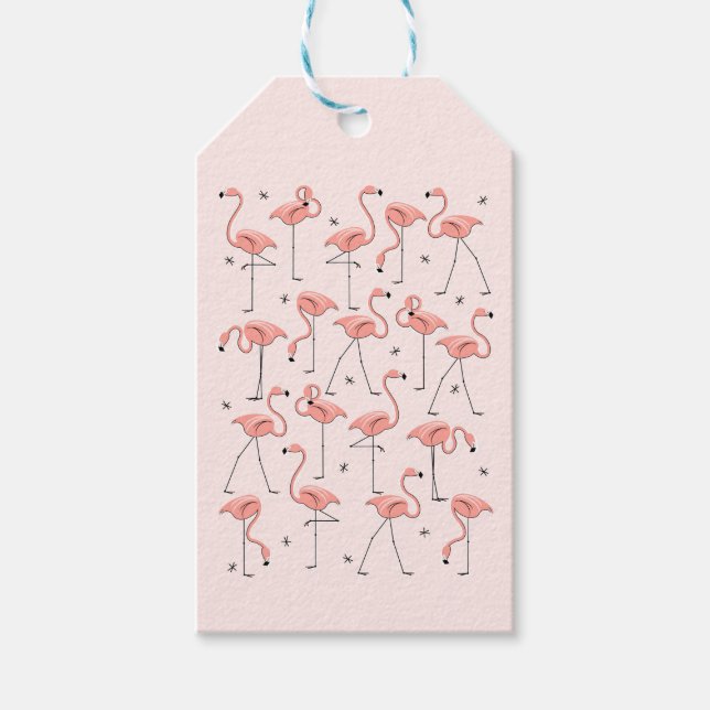Flamingos Rosa-märkre Presentetikett (Framsidan)
