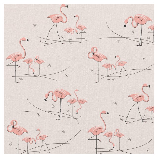 Flamingos Rosa Multi-tyg Tyg (Närbild)