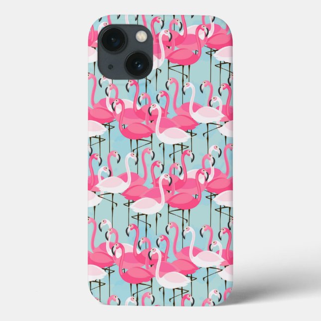 Flamingos rosa och vita folkmassor (Baksida)