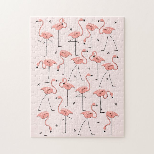 Flamingos Rosa puzzle Pussel (Vertikal)