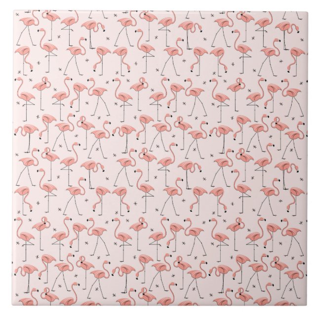 Flamingos Rosa tile Kakelplatta (Framsidan)