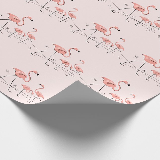 Flamingos Rosa Trio 2-förpackning papper Presentpapper (Hörn)