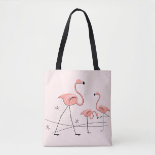 Flamingos Rosa Trio 2 hela tiden Tygkasse