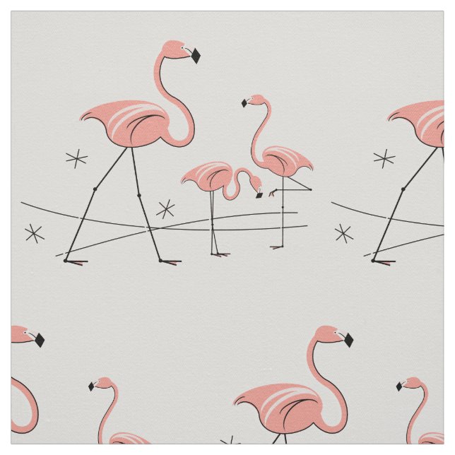 Flamingos Rosa Trio 2 stor mönster Tyg (Provkarta)