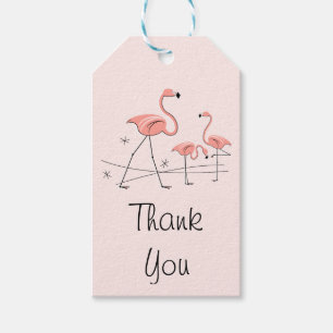 Flamingos Rosa Trio 2-Tack, märkre Presentetikett