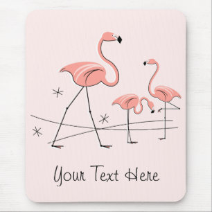 Flamingos Rosa Trio 2 "Text" mousserande Musmatta